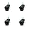 Service Caster 2 Inch Flat Black Hooded 3/8 Inch Threaded Stem Ball Casters SCC, 4PK SCC-TS01S20-POS-FB-38-4 - alternate 1